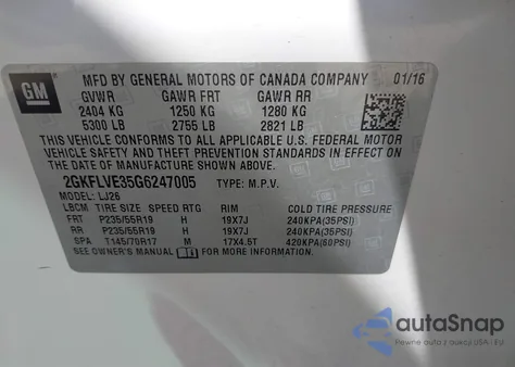 2016 GMC Terrain Denali from USA, damaged, VIN 2GKFLVE35G6247005